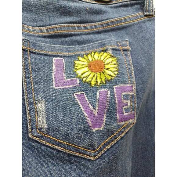 Old Navy Motorcycle Patches Skulls Lips Jeans Sturgis Daytona Lone Wolf Sz 6 - Picture 4 of 10